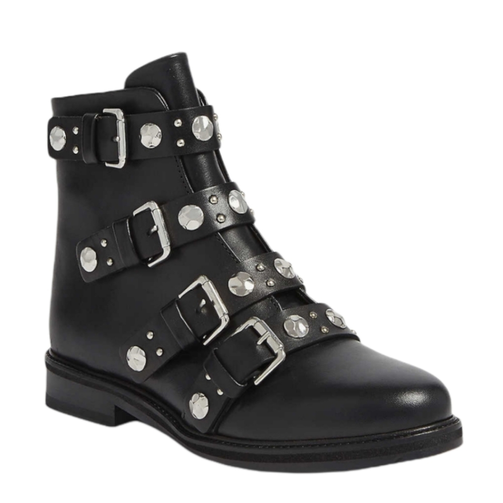 Maje Fortuna Studded Leather Boots Black SOLD OUT ONLINE Women's - Picture 16 of 16